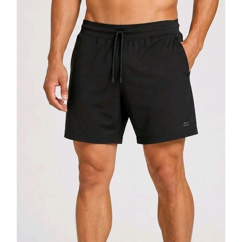 RBX Black Performance X Dri Shorts Mens Medium Pockets Elastic Waist Drawstring